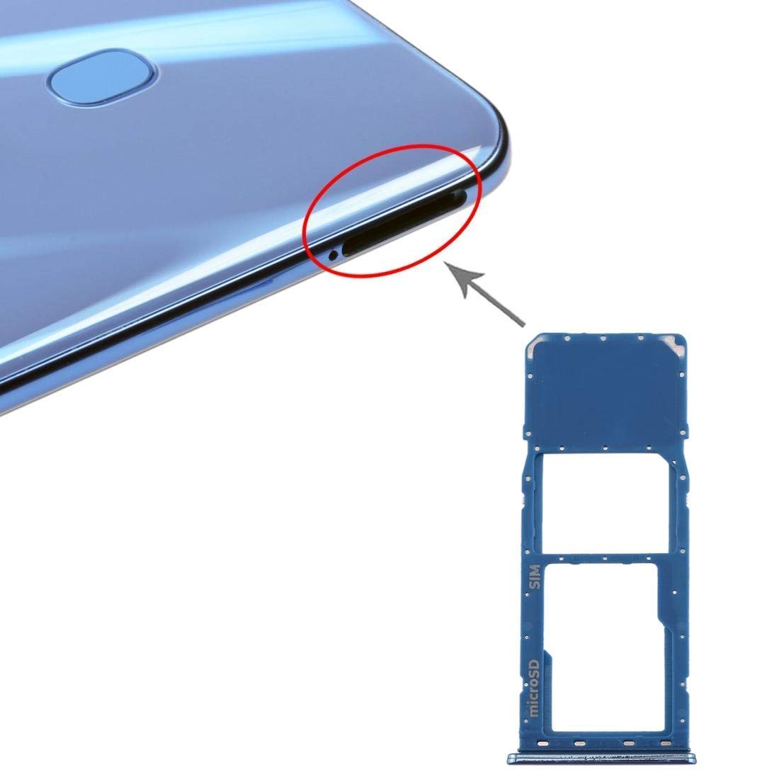 Samsung A10S A107 Gm21 Plus Sim Kapağı Mavi