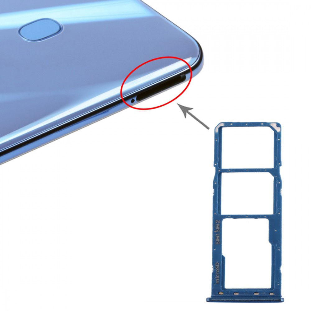 Samsung A20 A205 Sim Kapağı Mavi