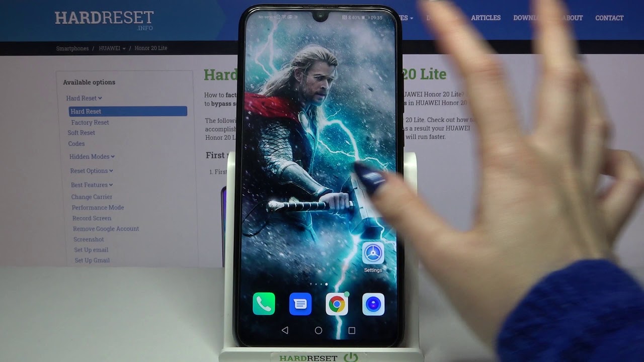 Huawei Honor 20 Lite Tuş Bordu Mavi