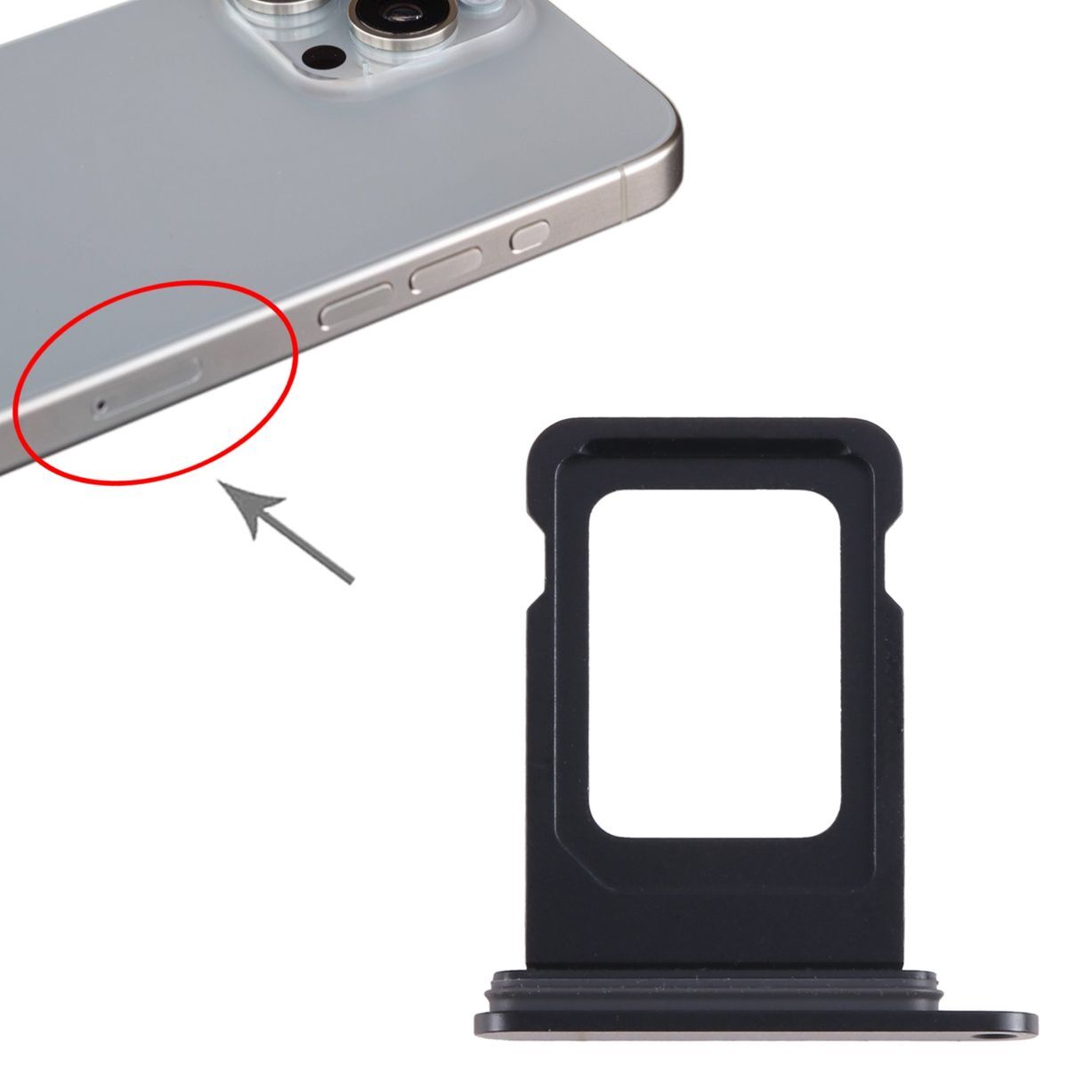 İphone 15 Pro Sim Kapağı Siyah