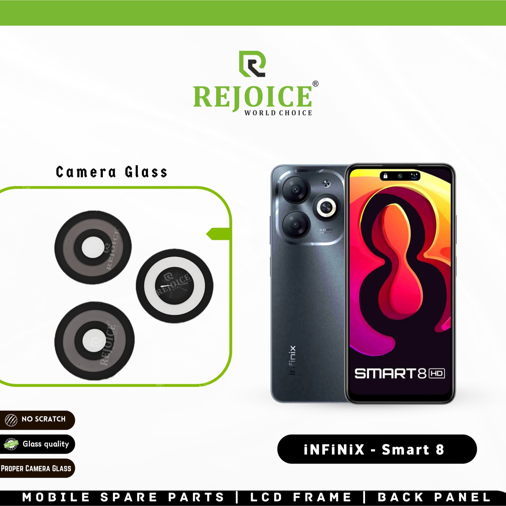 İnfinix Smart 8 Kamera Camı