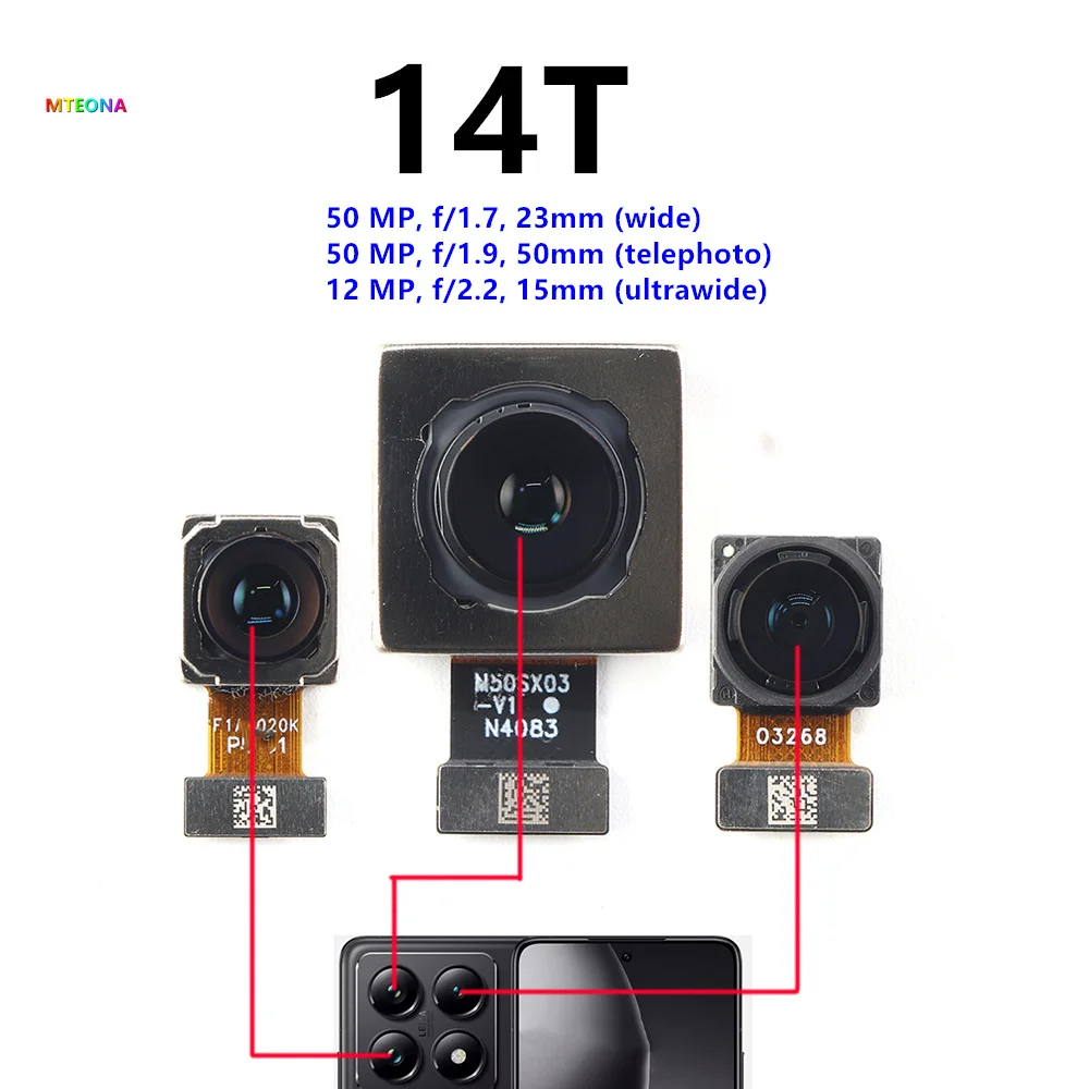 Xioami Mi 14T Arka Kamera Full Set