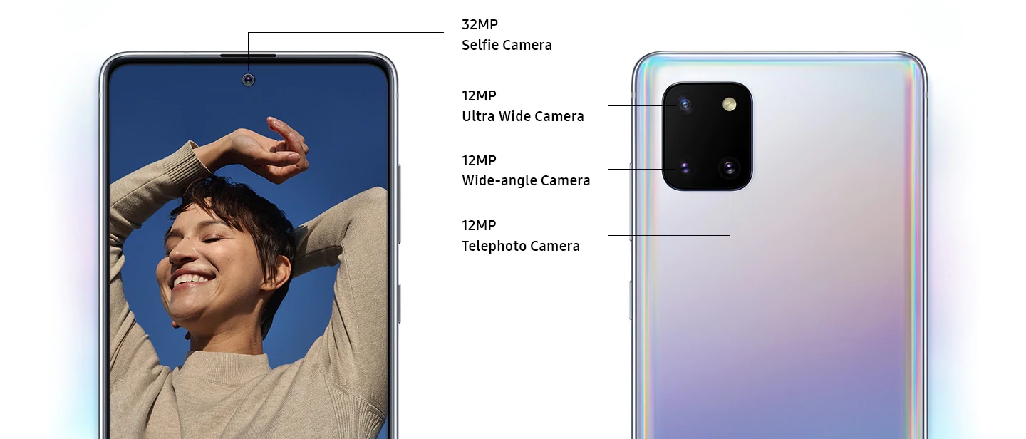 Samsung Note 10 Lite Ön Kamera