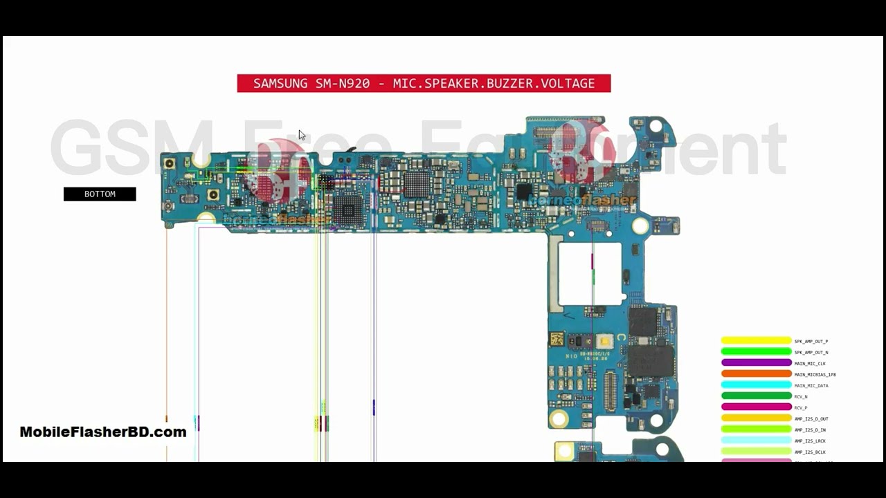 Samsung Note 5 N920 Mikrofon Bordu
