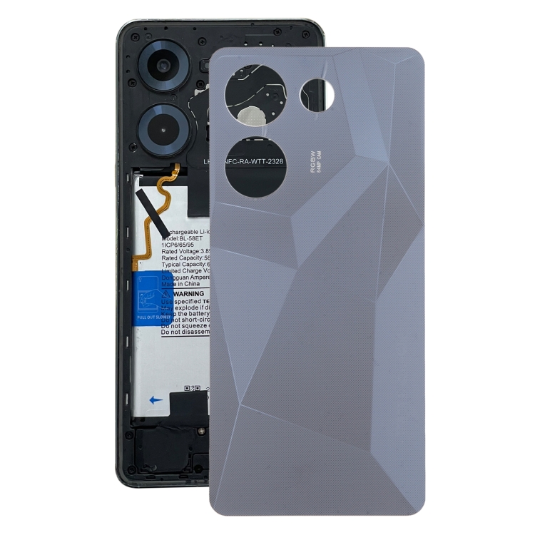 Tecno Camon 20 Pro Sim Kapağı Siyah
