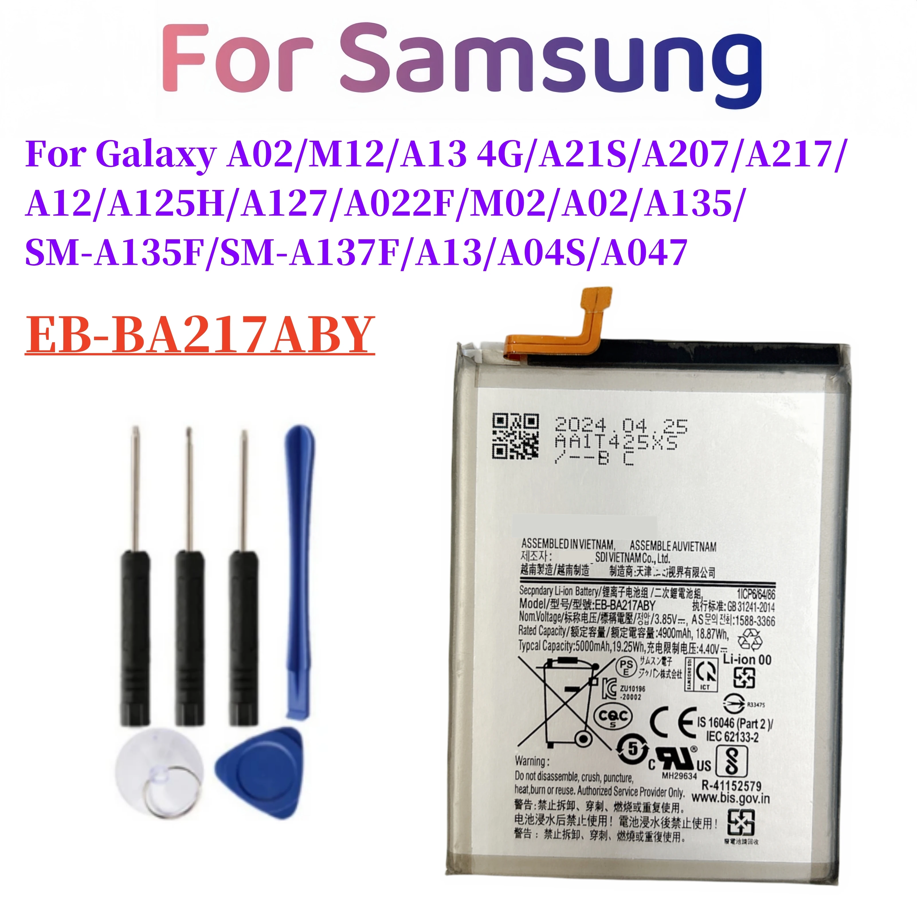 Samsung A02 A12 A21S M02 M12 A04S A13 EB-BA217ABY NewPower Batarya
