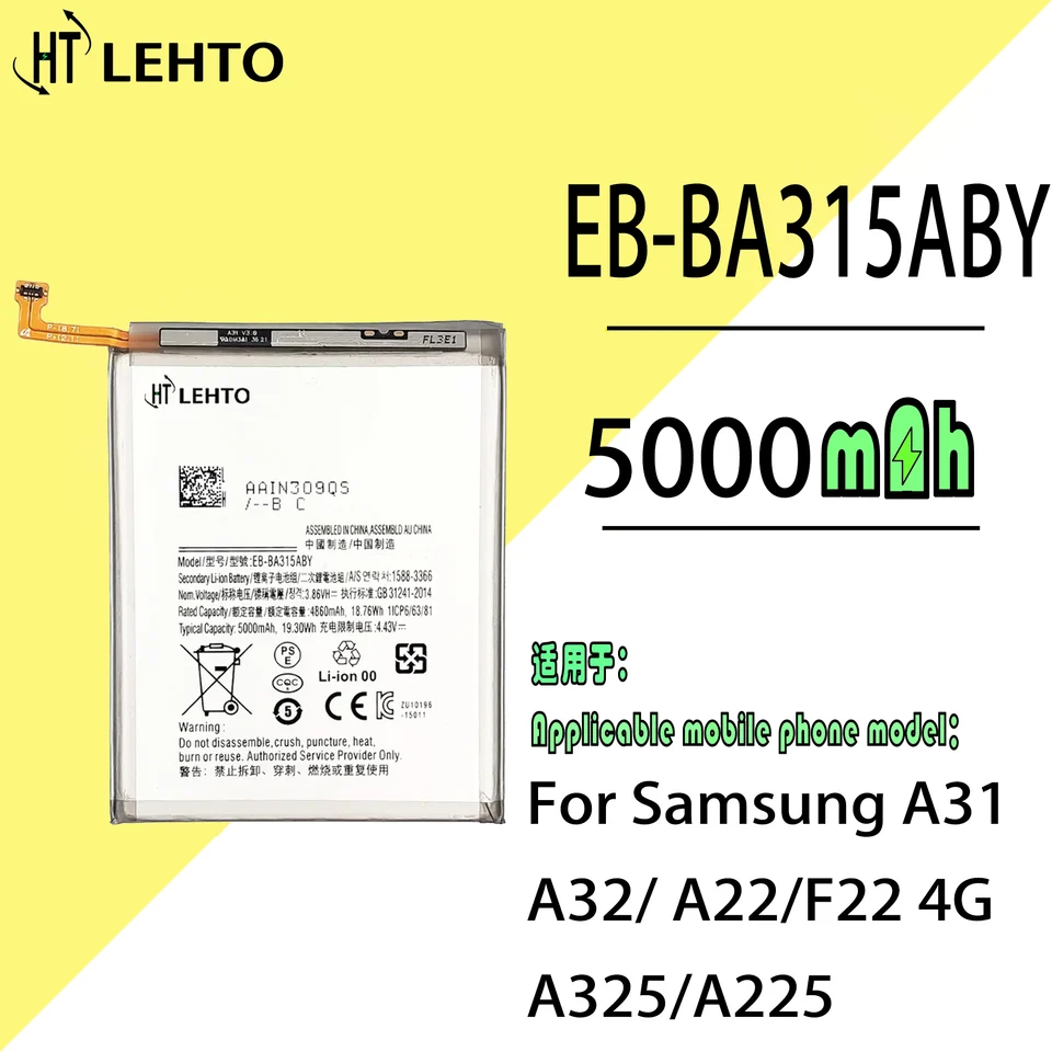Samsung A31 A315 A32 A325 A22 A225 EB-BA315ABY NewPower Batarya