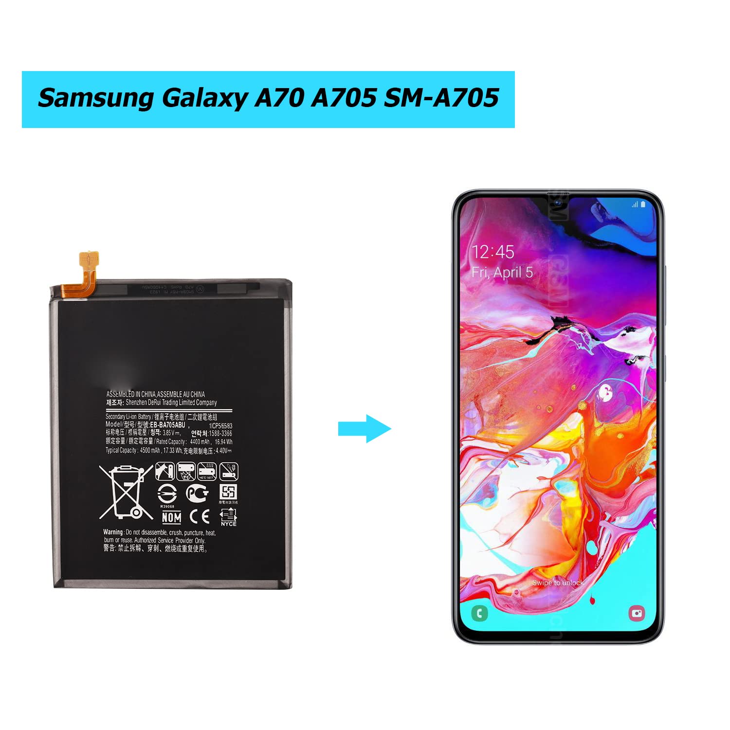 Samsung A70 A705 EB-BA705ABU NewPower Batarya
