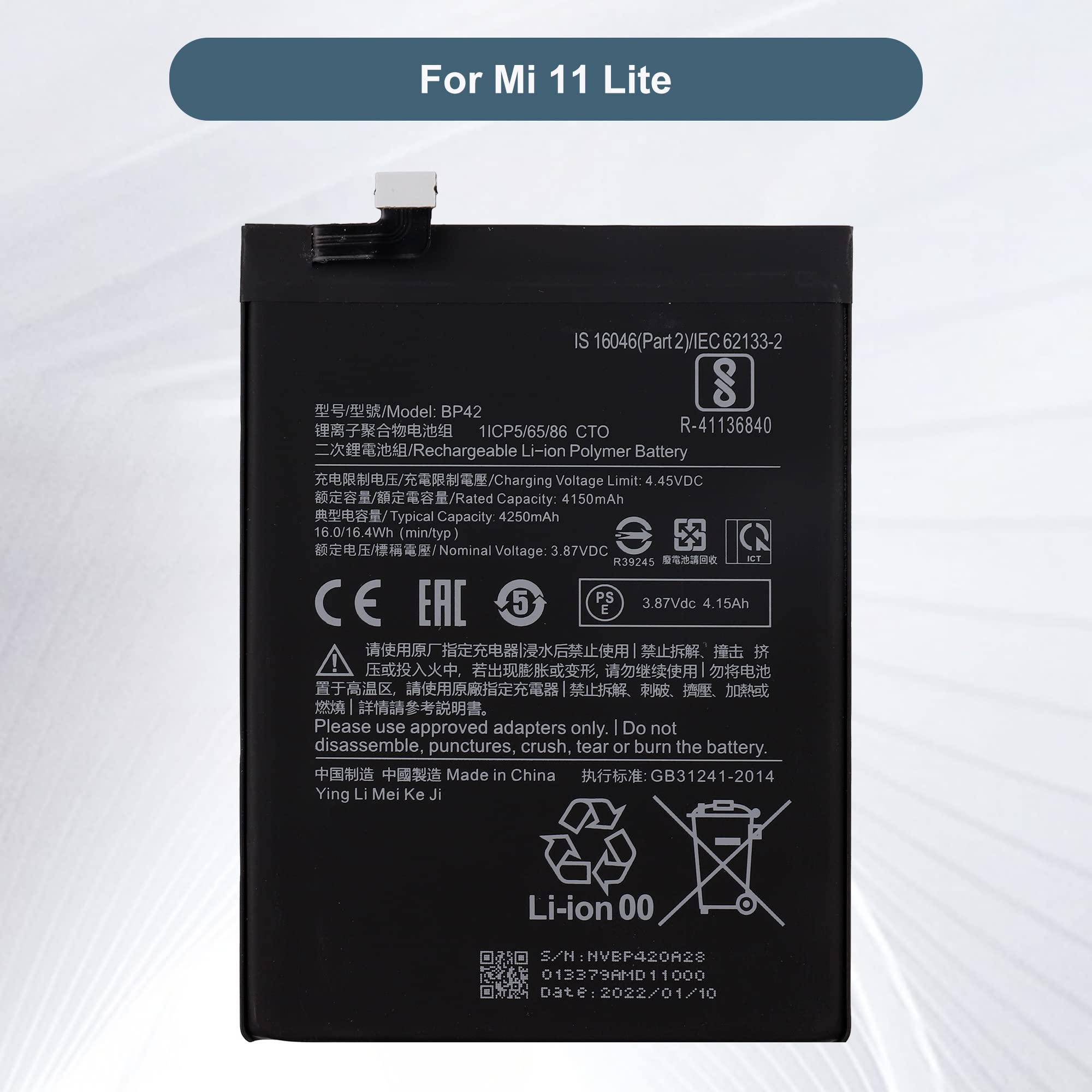 Xioami Mi 11 Lite BP42 NewPower Batarya