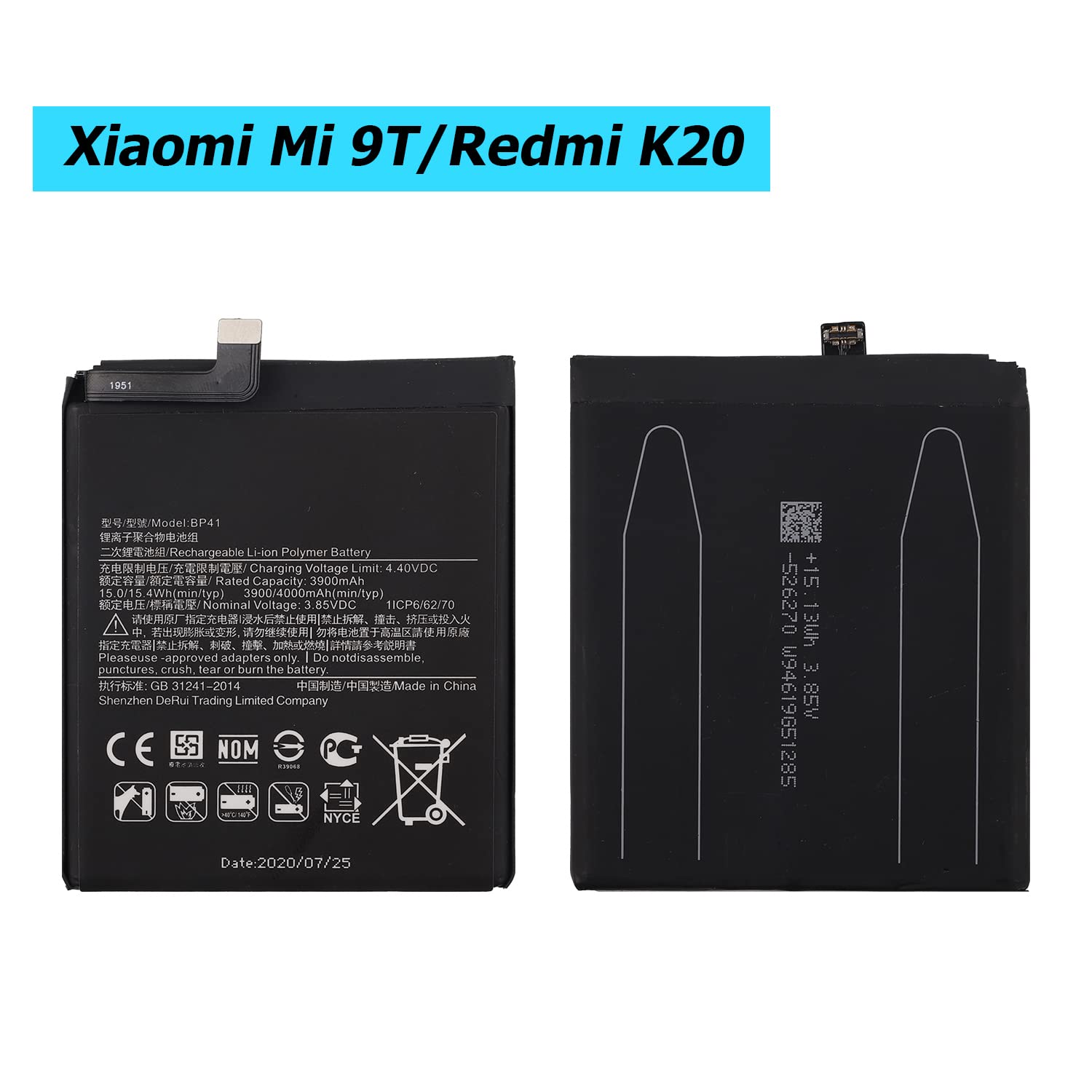 Xioami Mİ 9T Redmi K20 BP41 NewPower Batarya