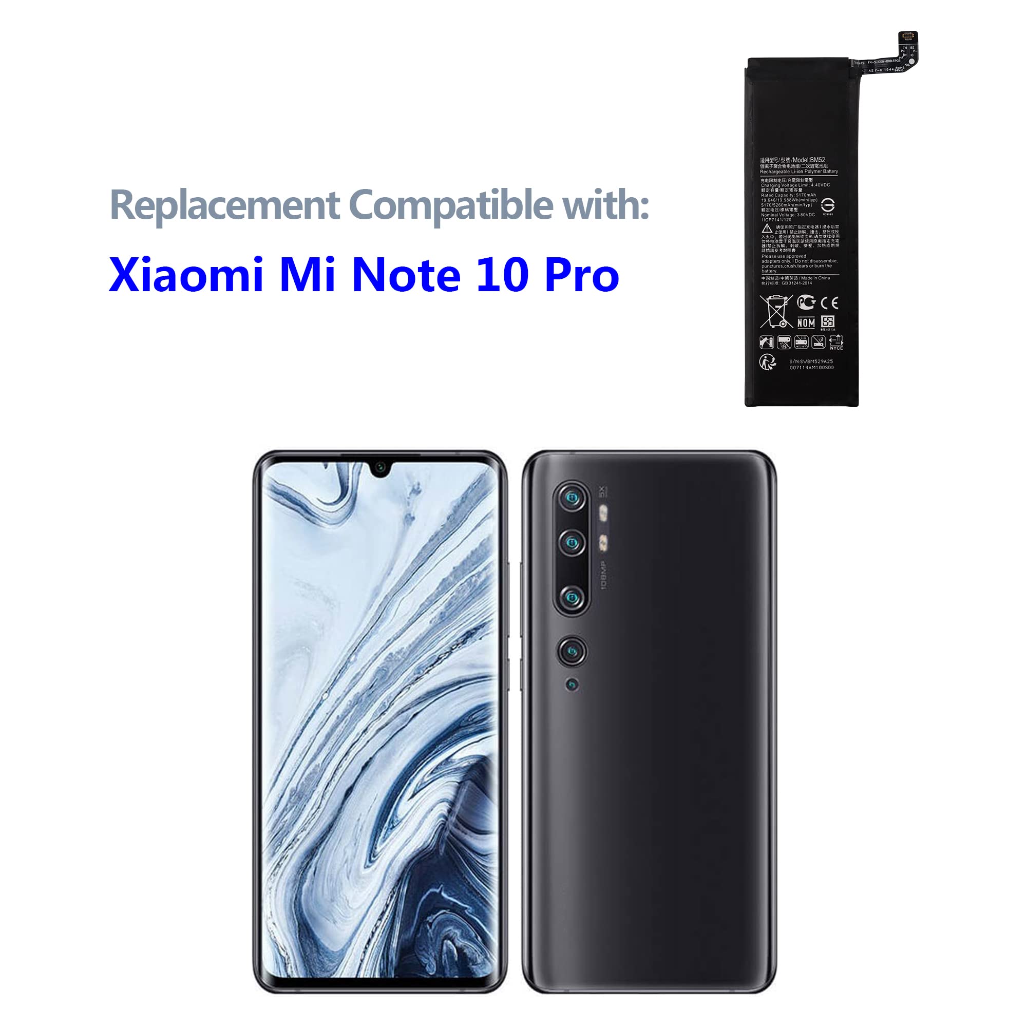 Xioami Mi Note 10 Note 10 Pro Note 10 Lite BM52 NewPower Batarya