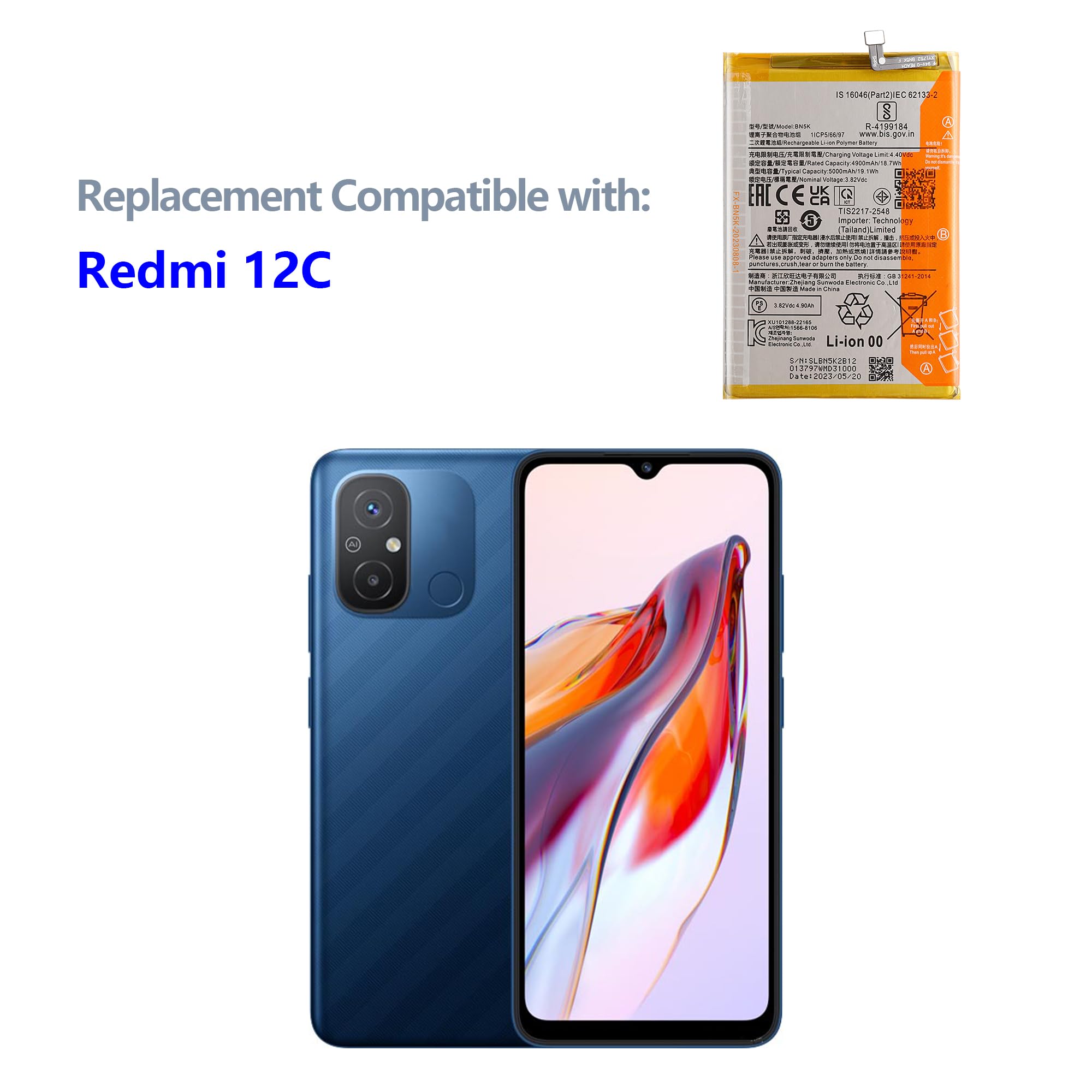 Redmi 12C BN5K NewPower Batarya