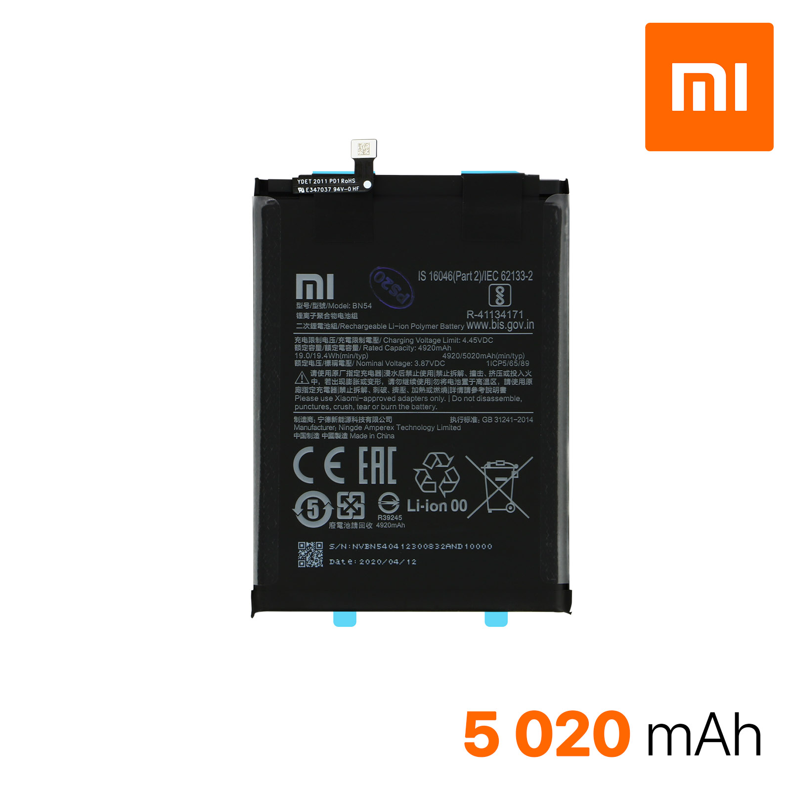 Redmi Note 9 Redmi 9 BN54 NewPower Batarya