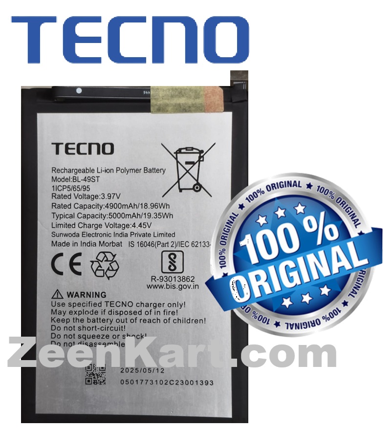 Tecno Spark 10 Spark 10 Pro Spark 10c Camon 18 BL-49ST Newpower Batarya