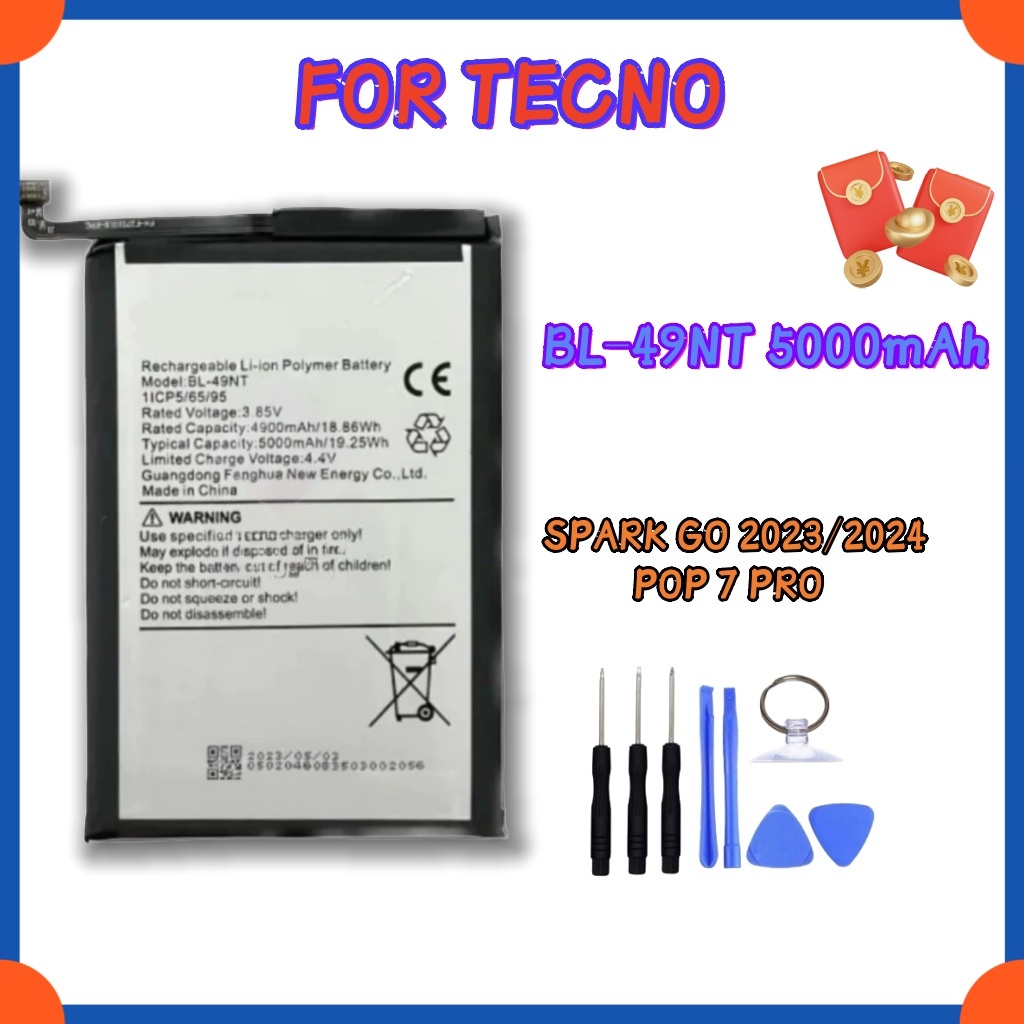 Tecno Spark Go 2024 BL-49NT Newpower Batarya