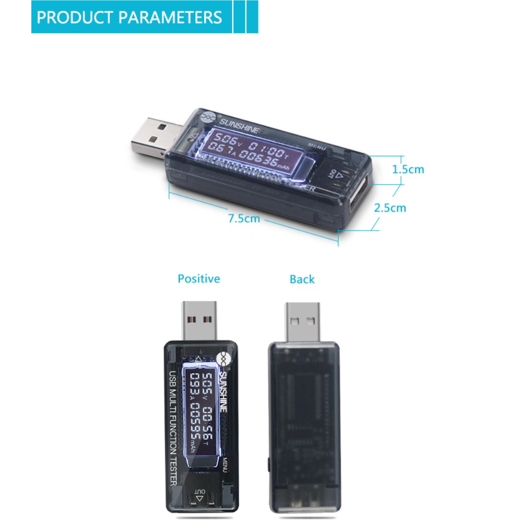 Sunshine Ss-302A Usb Voltaj Ölçücü