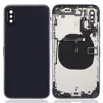 İphone XS İle Uyumlu Kasa Kapak Set Siyah İçi DOLU (Logolu) Orijinal Kasa