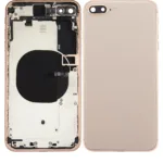 İphone 8 Plus İle Uyumlu Kasa Kapak Set Gold İçi Boş (Logolu) 1/1 Kasa
