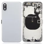 İphone XS İle Uyumlu Kasa Kapak Set Beyaz İçi DOLU (Logolu) Orijinal Kasa