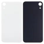 iPhone XR İçin Uyumlu Arka Cam Beyaz (Logolu / Büyük Kamera Deliği)