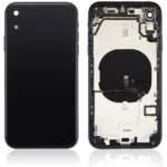 İphone XR İle Uyumlu Kasa Kapak Set Siyah İçi DOLU (Logolu) Orijinal Kasa