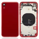 İphone XR İle Uyumlu Kasa Kapak Set Kırmızı İçi DOLU (Logolu) Orijinal Kasa