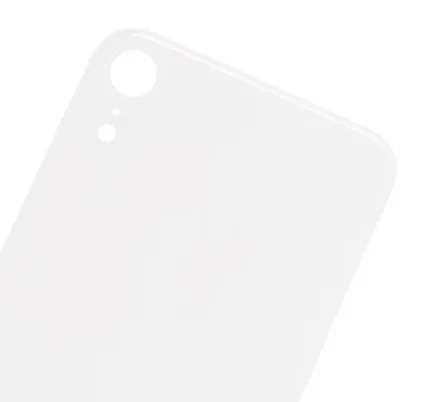iPhone XR ile Uyumlu Arka Kapak Camı (Logosuz) (Gümüş) 6460588