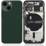 İphone 13 Mini İle Uyumlu Kasa Kapak Set Yeşil İçi Boş (Logolu) 1/1 Kasa