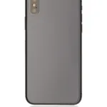 İphone XS İle Uyumlu Kasa Kapak Set Siyah İçi Boş (Logolu) 1/1 Kasa