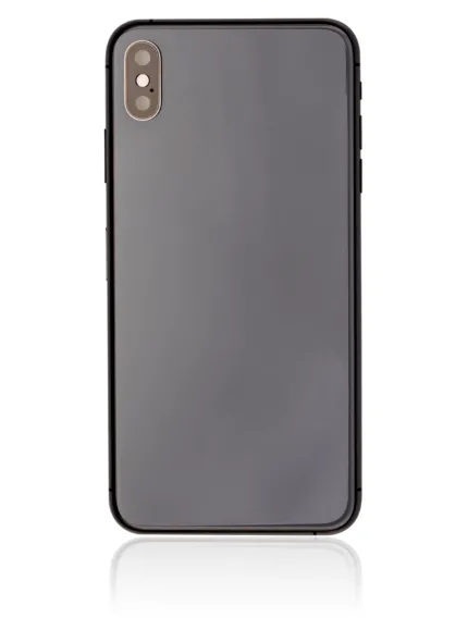 İphone XS Max İle Uyumlu Kasa Kapak Set Siyah İçi Boş (Logolu) 1/1 Kasa