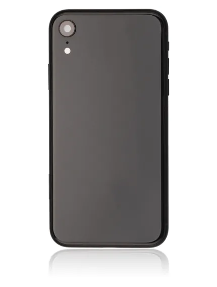 İphone XR İle Uyumlu Kasa Kapak Set Siyah İçi Boş (Logolu) 1/1 Kasa