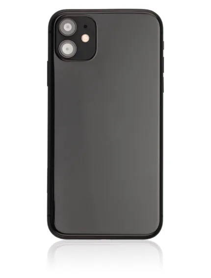 İphone 11 İle Uyumlu Kasa Kapak Set Siyah İçi Boş (Logolu) 1/1 Kasa