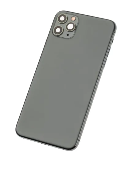 İphone 11 Pro Max İle Uyumlu Kasa Kapak Set Siyah İçi Boş (Logolu) 1/1 Kasa