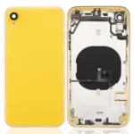 İphone XR İle Uyumlu Kasa Kapak Set Turuncu İçi DOLU (Logolu) Orijinal Kasa