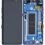 Samsung Galaxy Note 8 İle Uyumlu Çerçeveli Ekran Dokunmatik (Mavi) (Orijinal)