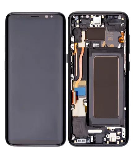 Samsung Galaxy S8 İle Uyumlu Ekran Dokunmatik Çerçeveli (Gece Yarısı Siyahı) (Oled)