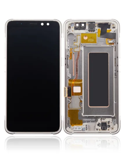 Samsung Galaxy S8 Activeİle Uyumlu Ekran Dokunmatik Çerçeveli (Tungsten Altın) (Oled)