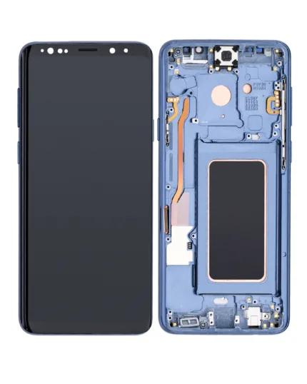 Samsung Galaxy S9 Plus İle Uyumlu Ekran Dokunmatik Çerçeveli (Mercan Mavisi) Orijinal