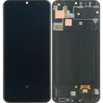 Samsung Galaxy A50s İle Uyumlu Çerçeveli Ekran Dokunmatik Siyah (Orjinal) (A507 / 2019)
