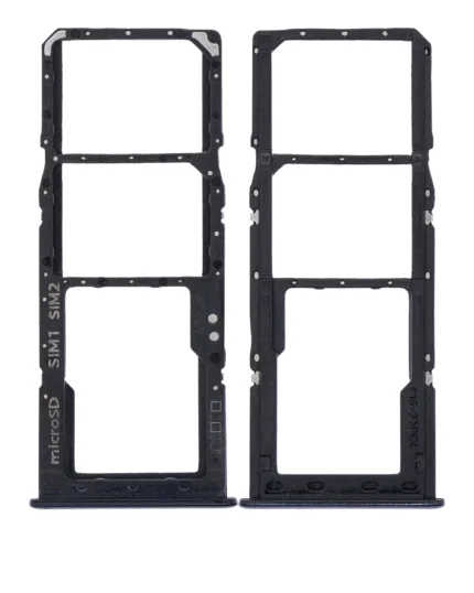 Samsung Galaxy A30S ile Uyumlu Çift Sim Kart Tepsisi (A307 / 2019) (Siyah)