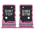 Samsung Galaxy A80 (A805 / 2019) (Pembe) İçin Uyumlu Çift Sim Kart Tepsisi  4290805