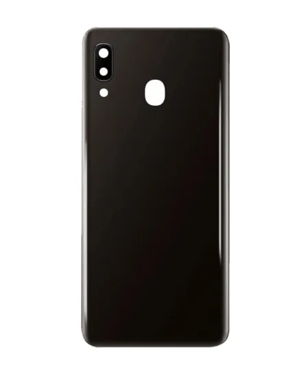 Arka Kapak Camı Kamera Lensli Uyumlu Samsung Galaxy A20 (A205 / 2019) (Siyah) (Servis Paketi) 6569466