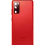 Samsung Galaxy S20 FE Uyumlu Kamera Lensli Arka Kapak Camı (Servis Paketi) (Bulut Kırmızısı)  1582187