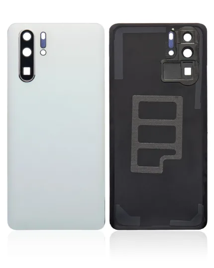 Huawei P30 Pro İçin Uyumlu Kamera Lensli Arka Kapak Camı (İnci Beyazı)
