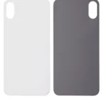 iPhone XS İçin Uyumlu Arka Cam Beyaz  (Logolu / Büyük Kamera Deliği)