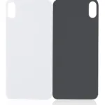 iPhone XS Max İçin Uyumlu Arka Cam Beyaz (Logolu / Büyük Kamera Deliği)