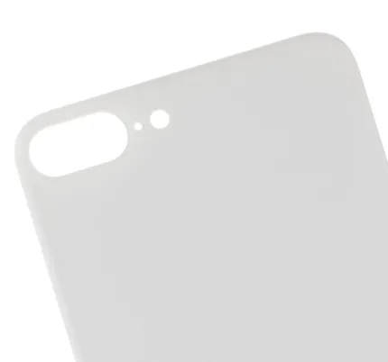 iPhone 8 Plus İçin Uyumlu Arka Cam Beyaz (Logolu / Büyük Kamera Deliği)