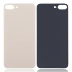 iPhone 8 Plus İçin Uyumlu Arka Cam Gold (Logolu / Büyük Kamera Deliği)