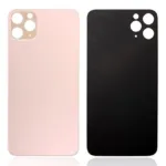 iPhone 11 Pro İçin Uyumlu Arka Cam Gold (Logolu / Büyük Kamera Deliği)