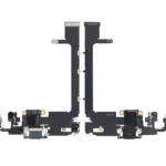 iPhone 11 Pro Max İçin Uyumlu Kartlı Şarj Portu Flex Kablo (OEM Çekme Kullanılmış) (Gece ​​Yarısı Yeşili) (Orijinal)